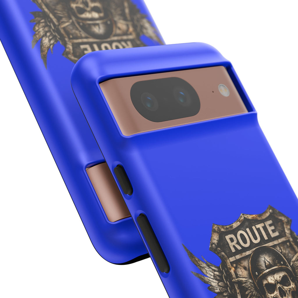 Route 66 Skull Helmet phone case | Motorcycle emblem, Ride the Legend