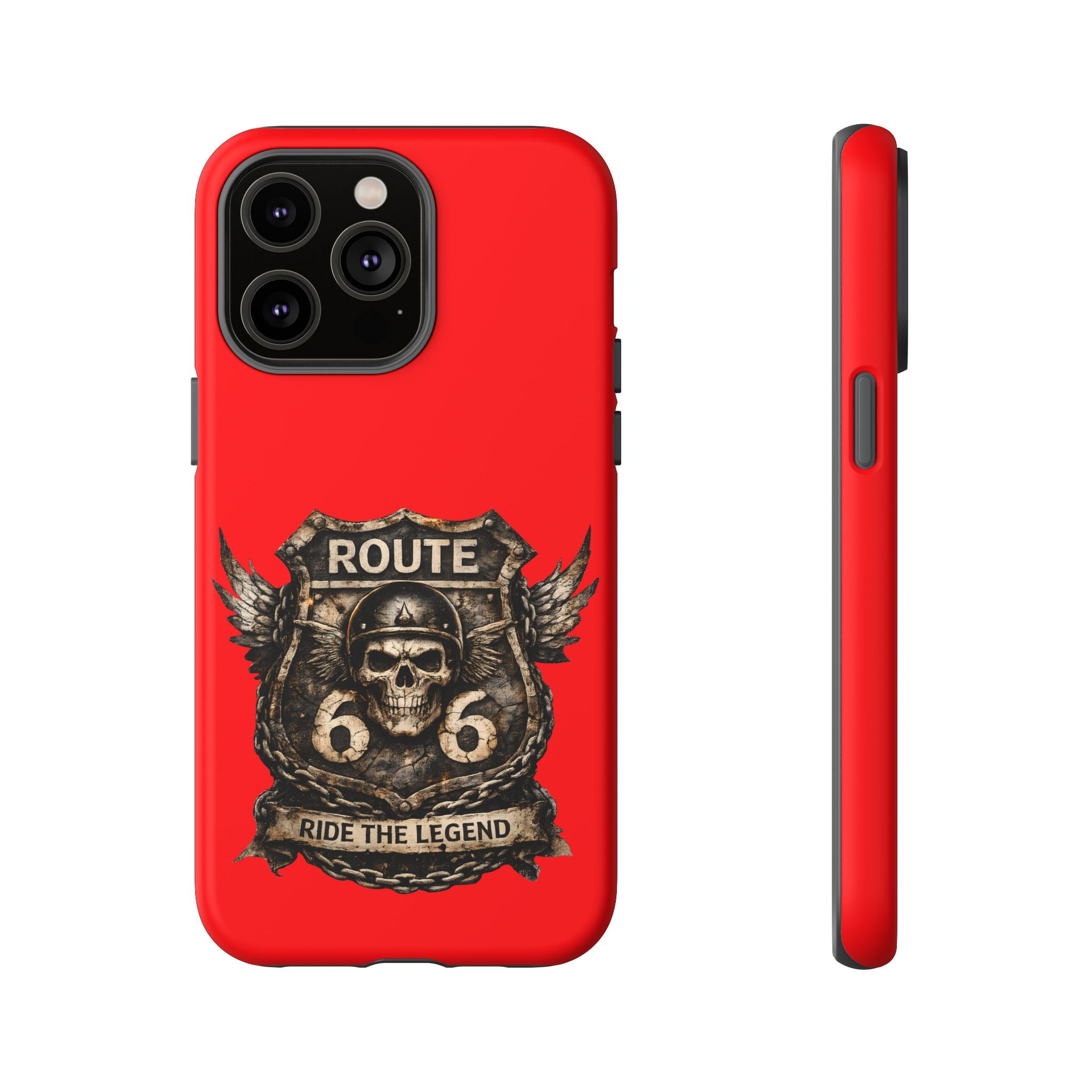 Route 66 Skull Helmet phone case | Motorcycle emblem, Ride the Legend