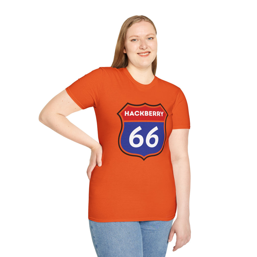 Hackberry 66 Shield T-Shirt | Route 66 Road Sign Tee