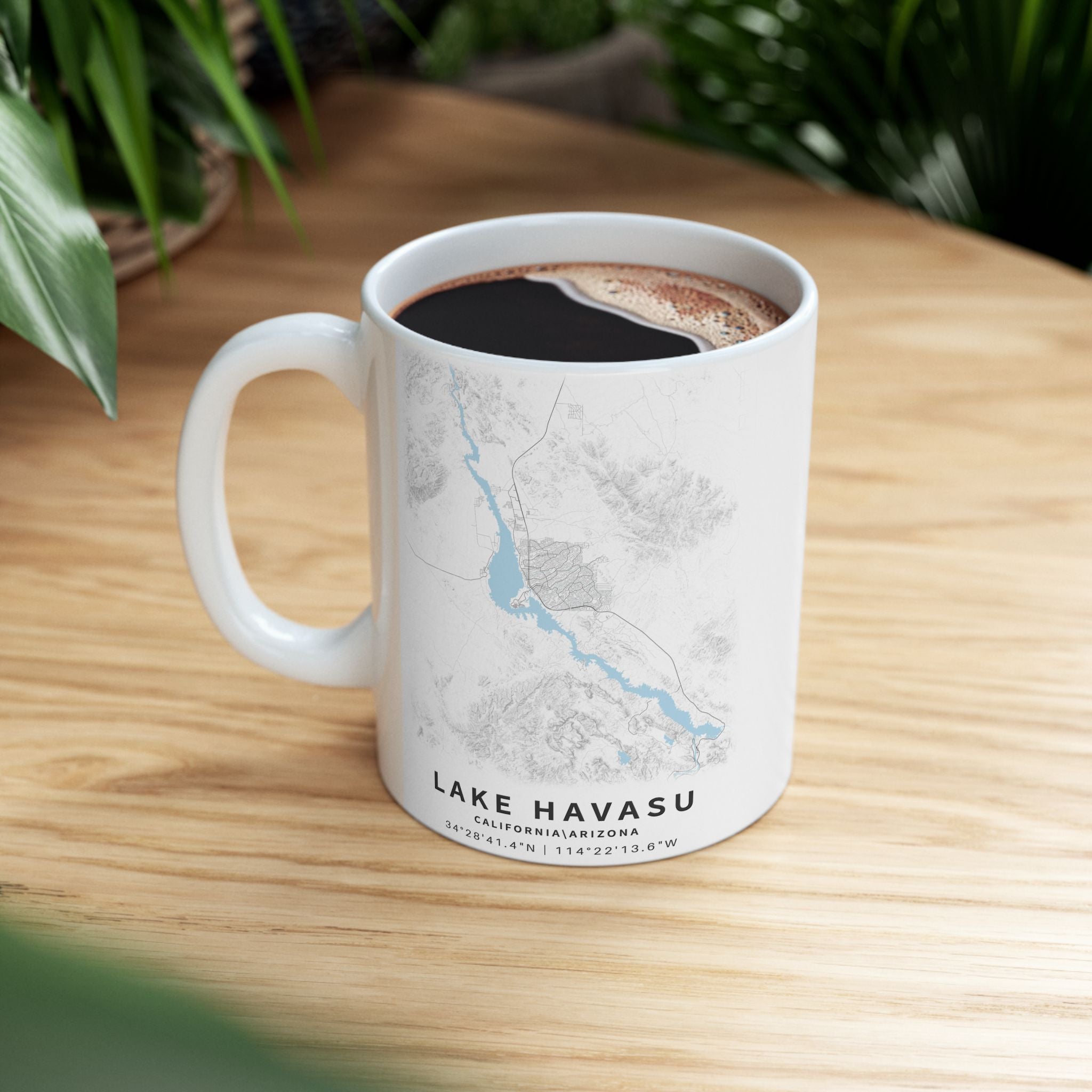 Lake Havasu Map Mug | Ceramic 11oz or 15oz, Lake Map Coffee Cup