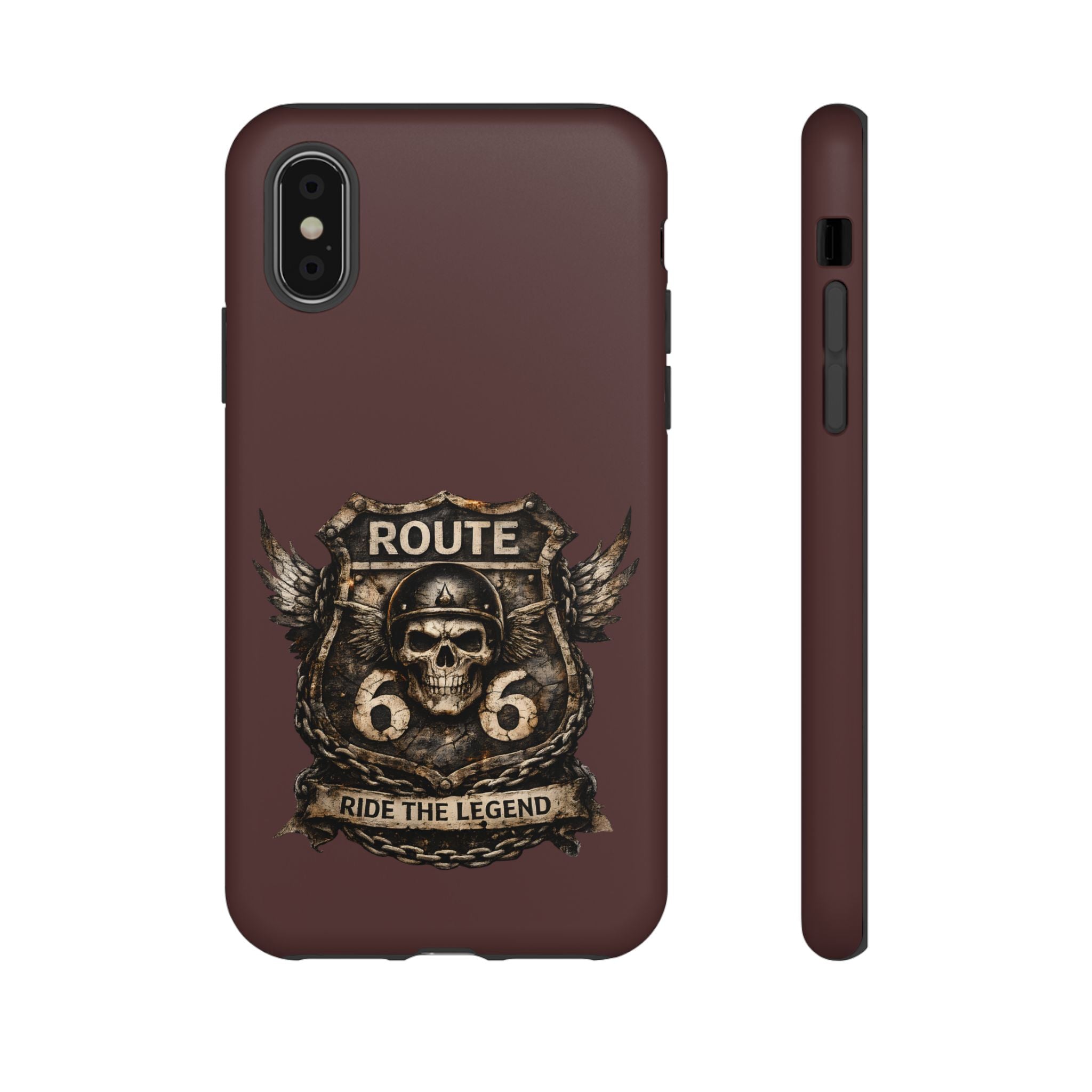 Route 66 Skull Helmet phone case | Motorcycle emblem, Ride the Legend