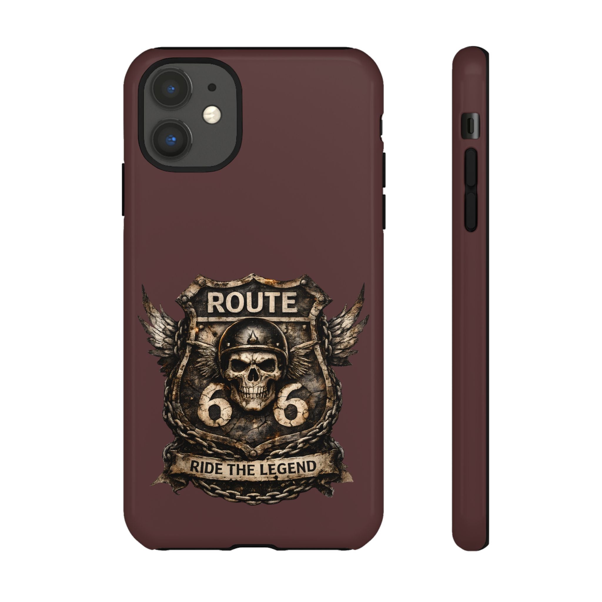Route 66 Skull Helmet phone case | Motorcycle emblem, Ride the Legend