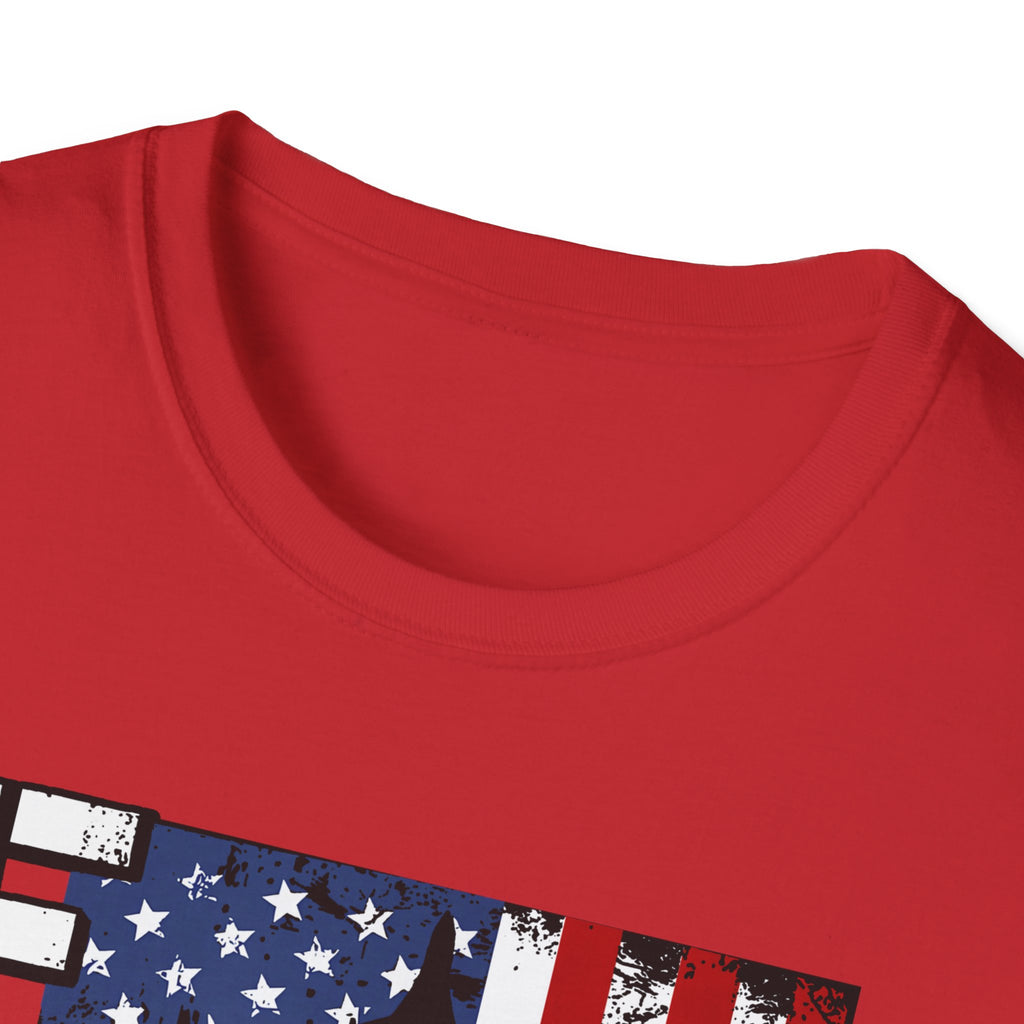 FAFO Patriotic Political Portrait T-Shirt | Flag Background, Bold Lettering