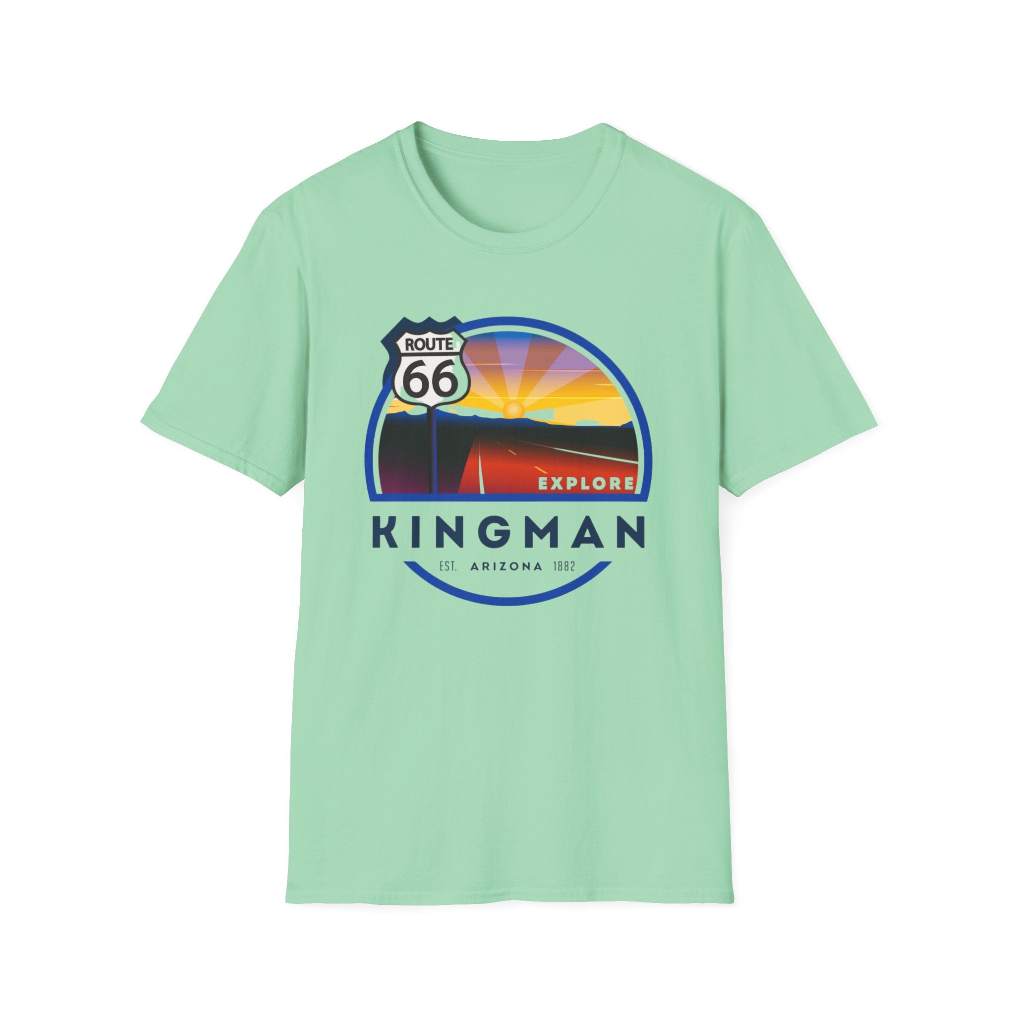 Route 66 Kingman Arizona T-Shirt — Vintage Sunset Explore Graphic Tee