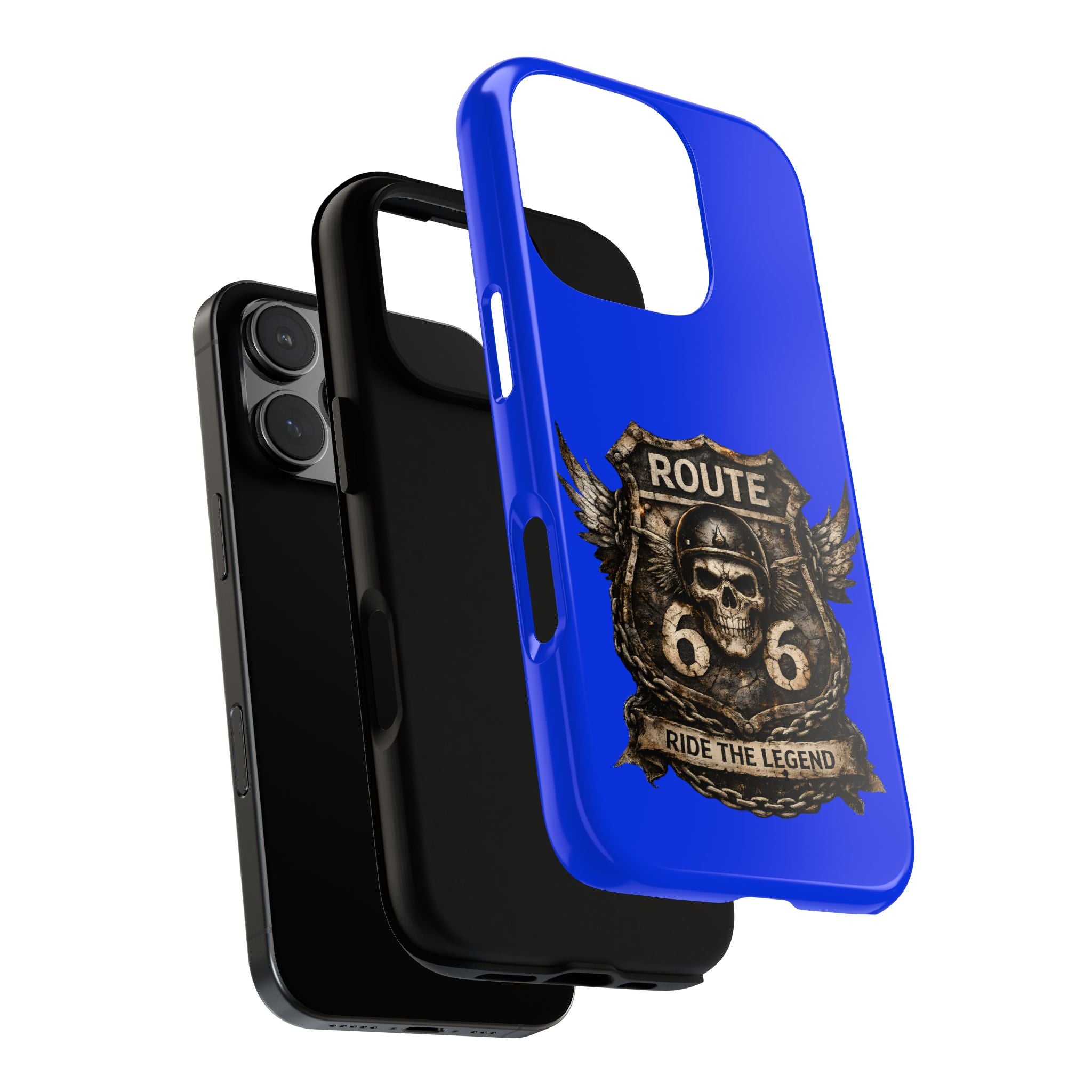 Route 66 Skull Helmet phone case | Motorcycle emblem, Ride the Legend