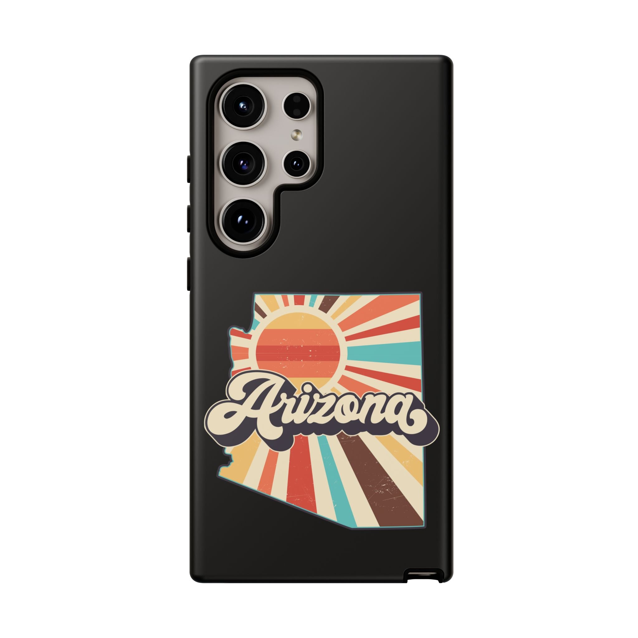 Arizona State Outline Retro Sunset Phone Case | AZ Tough Case