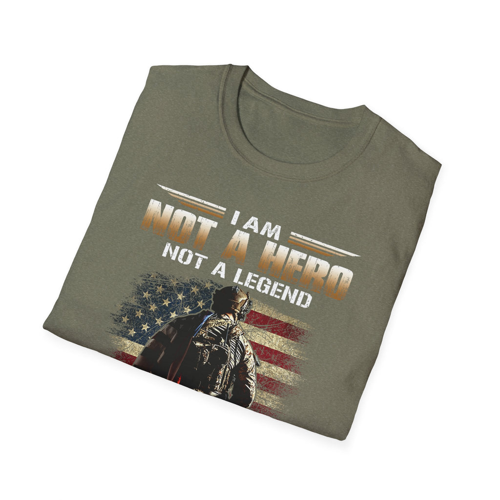 I Am Not a Hero I Am a U.S. Veteran T-Shirt | American Flag Soldier Tee