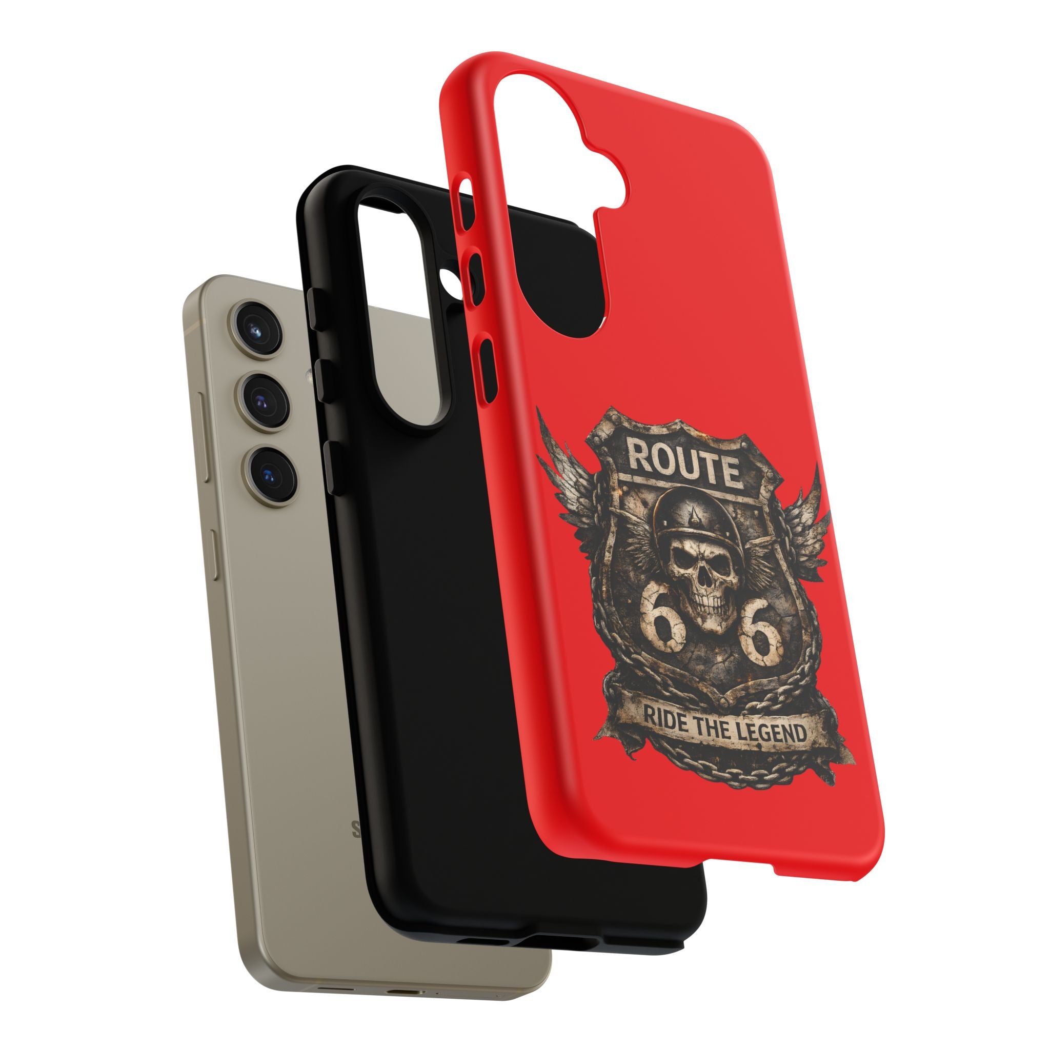 Route 66 Skull Helmet phone case | Motorcycle emblem, Ride the Legend