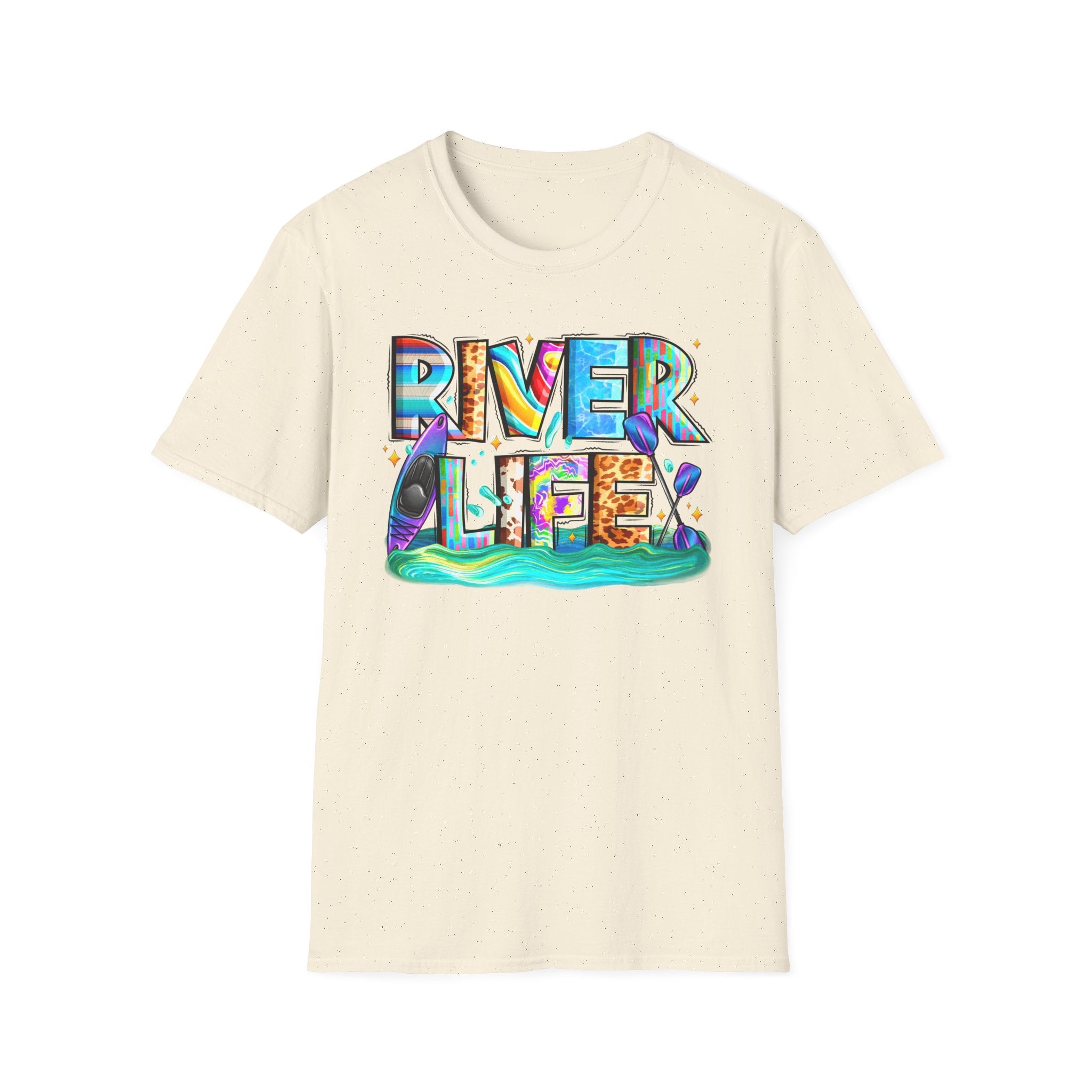 River Life T-Shirt | Colorful Fishing Scenic Graphic
