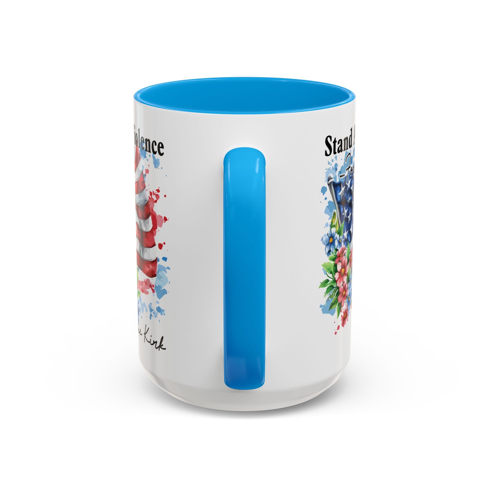 Charlie Kirk Patriotic Coffee Mugs for Inspiration, Stand Against Violence, Colorful Mugs, Gift for Activists, Tea Lovers, 4th of July