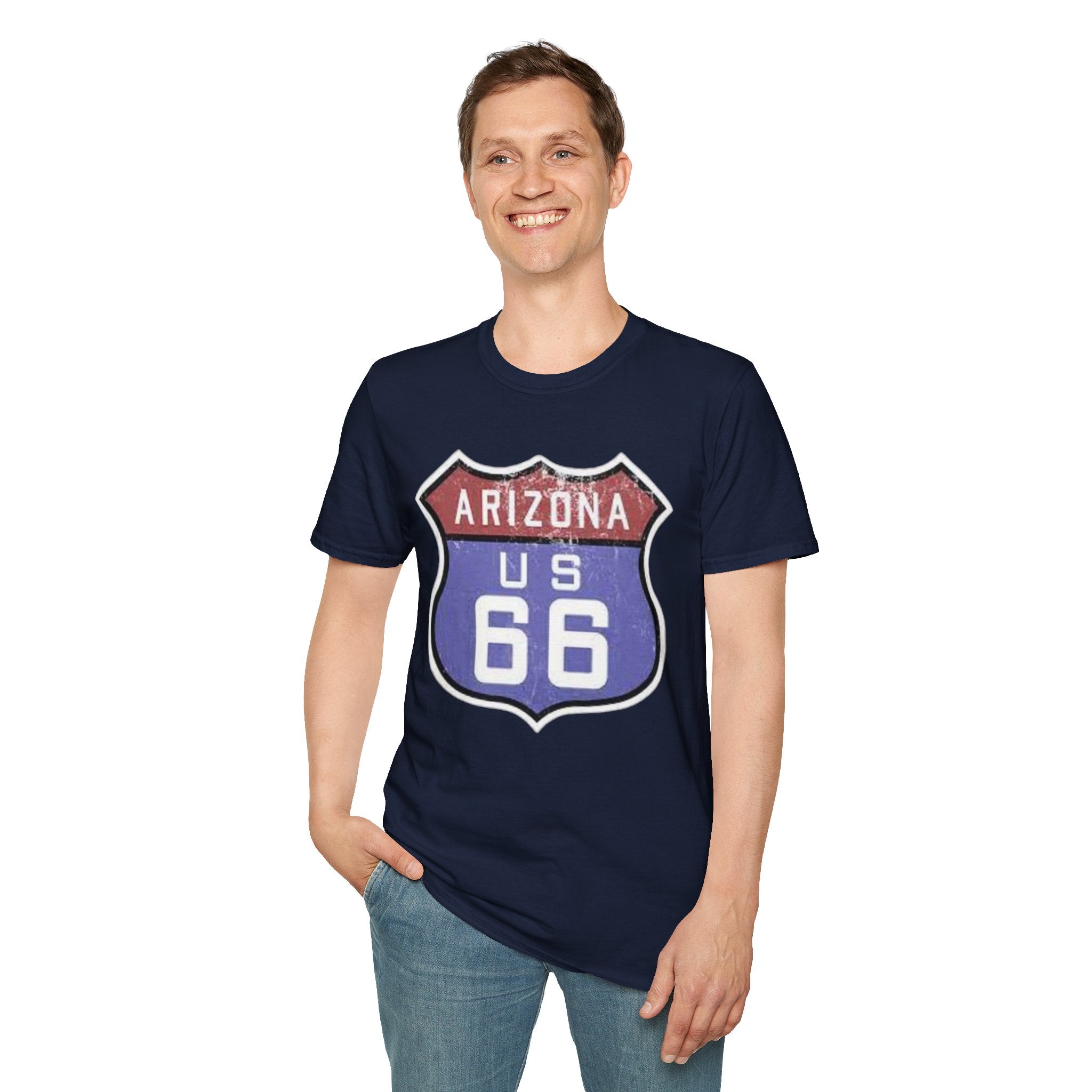 Arizona US 66 Shield T-Shirt | Route 66 Vintage Sign Tee