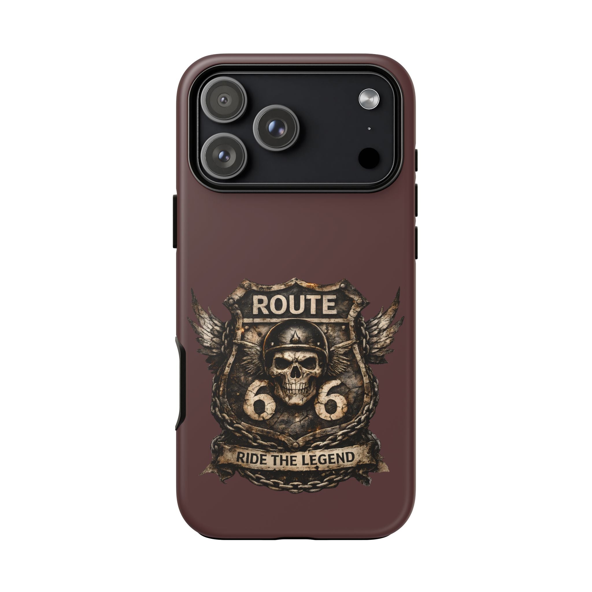 Route 66 Skull Helmet phone case | Motorcycle emblem, Ride the Legend