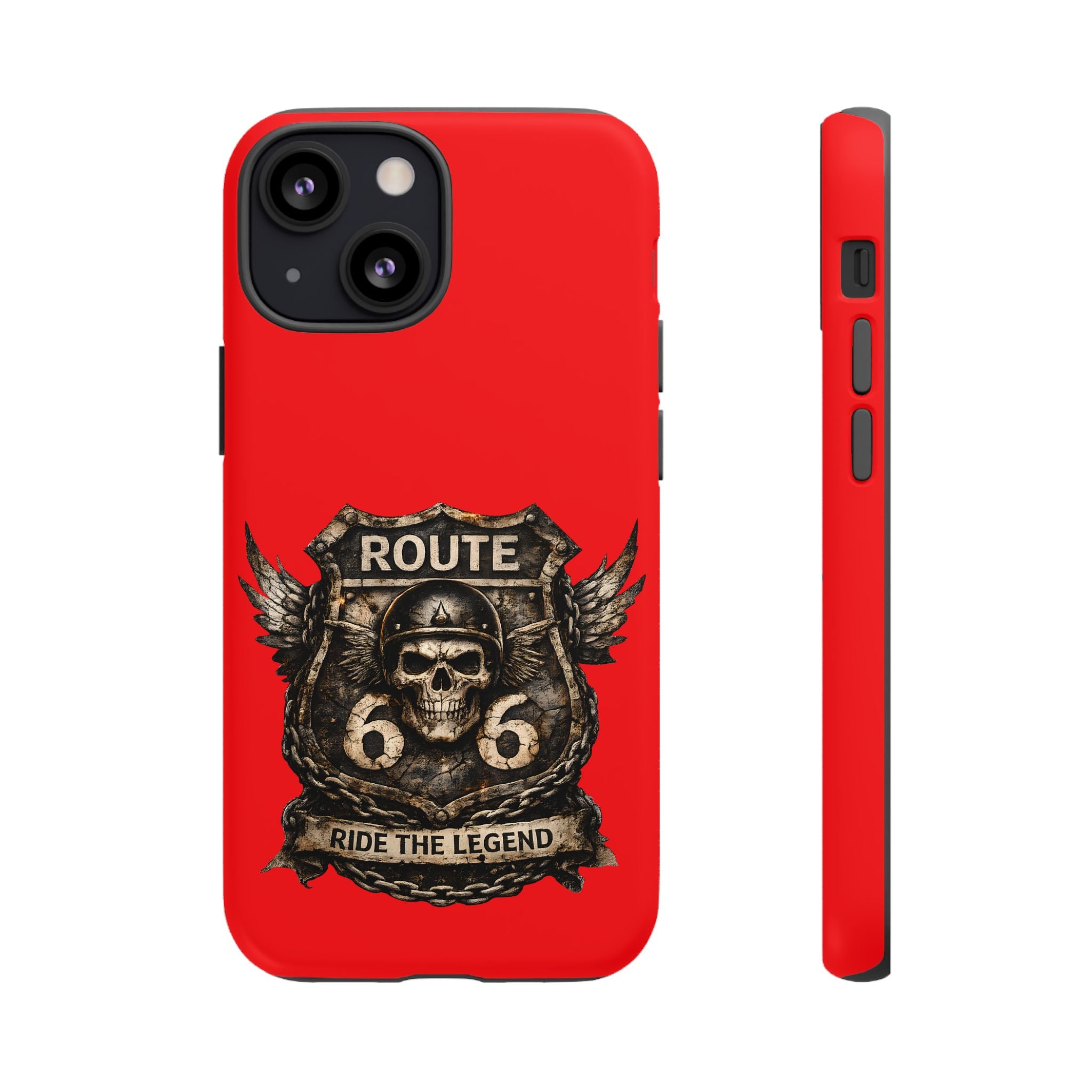 Route 66 Skull Helmet phone case | Motorcycle emblem, Ride the Legend
