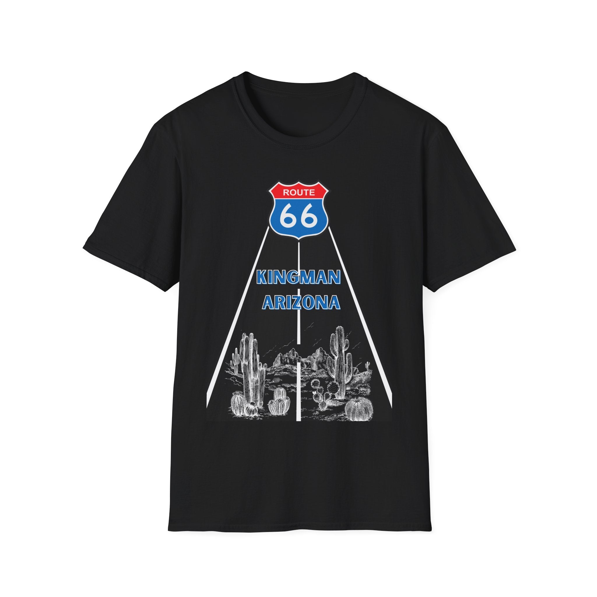 Route 66 Kingman Arizona Men's Woman's Softstyle T-Shirt
