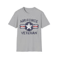 Air Force Veteran Distressed Logo T-Shirt | Military Star Stripe Tee