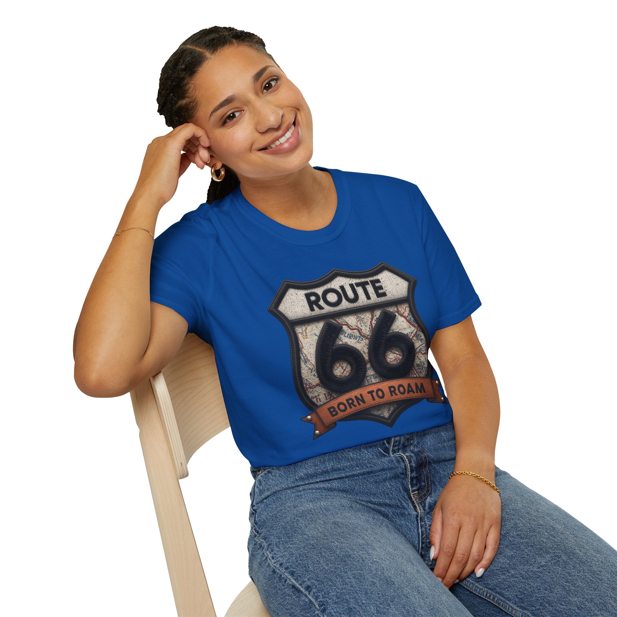 Route 66 Born to Roam T-Shirt | Vintage Highway Shield Tee