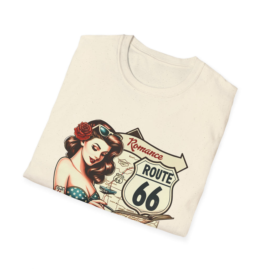 Pinup Girl Route 66 T-Shirt | Vintage Roadtrip Retro Sign