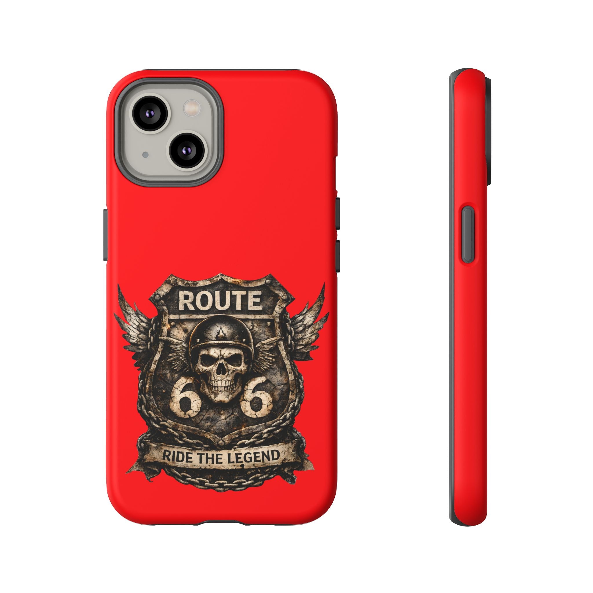 Route 66 Skull Helmet phone case | Motorcycle emblem, Ride the Legend