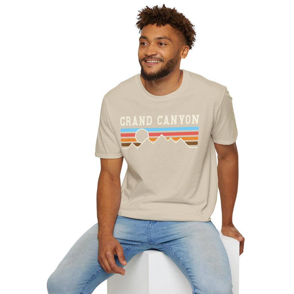 Grand Canyon Retro Sunset T-Shirt | Printed Front and Back National Park Landscape