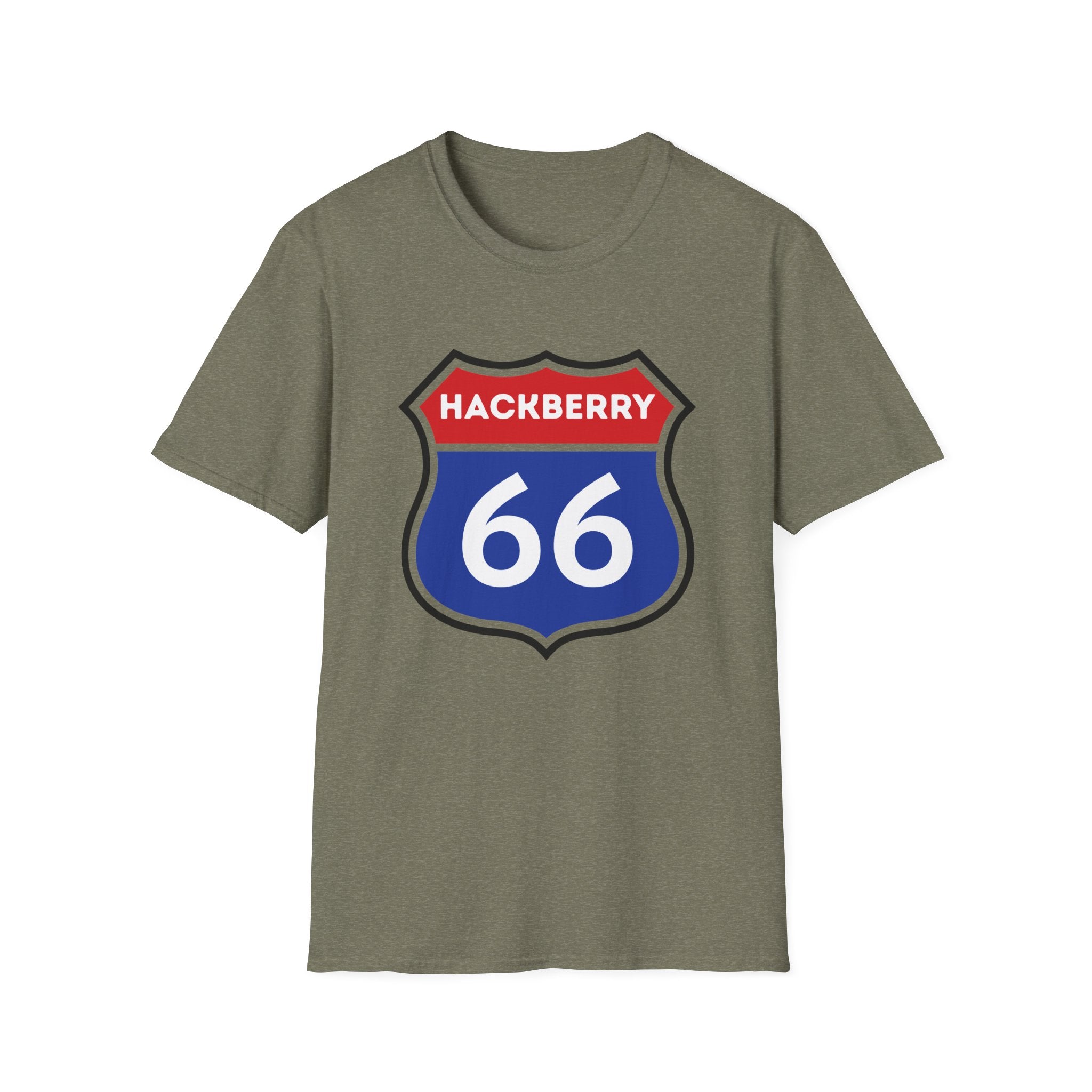 Hackberry 66 Shield T-Shirt | Route 66 Road Sign Tee