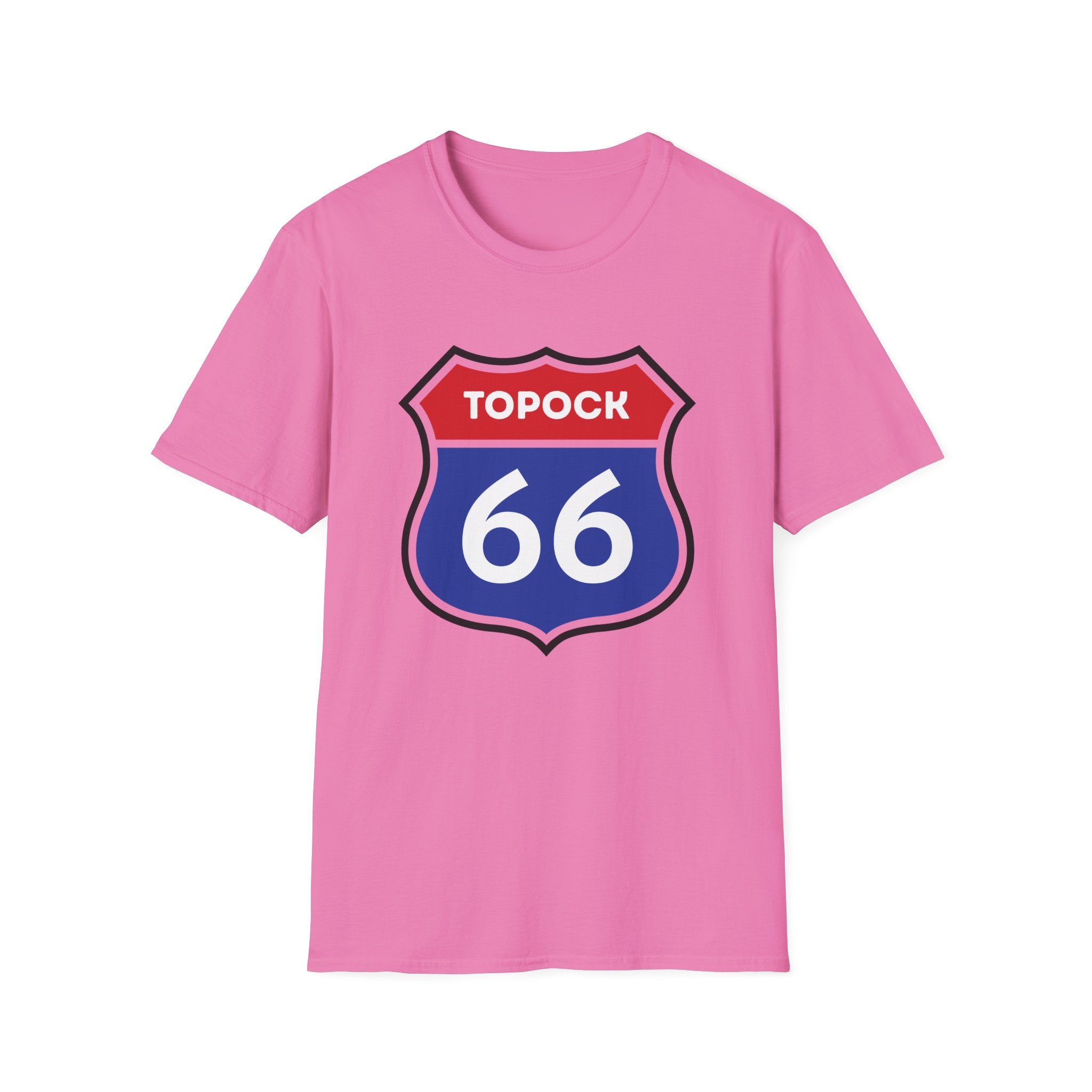 Topock 66 Shield Road Sign T-Shirt | Route 66 Arizona Travel Tee