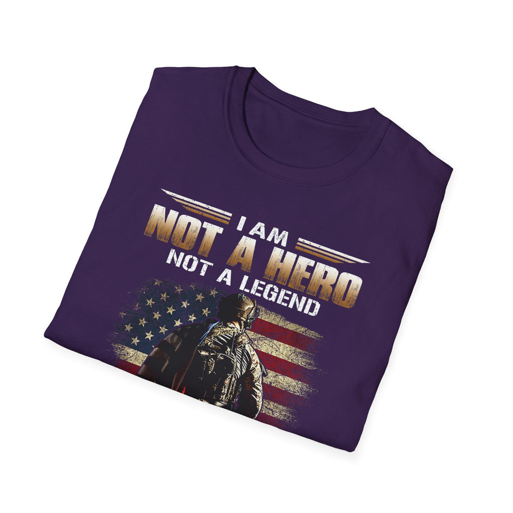 I Am Not a Hero I Am a U.S. Veteran T-Shirt | American Flag Soldier Tee