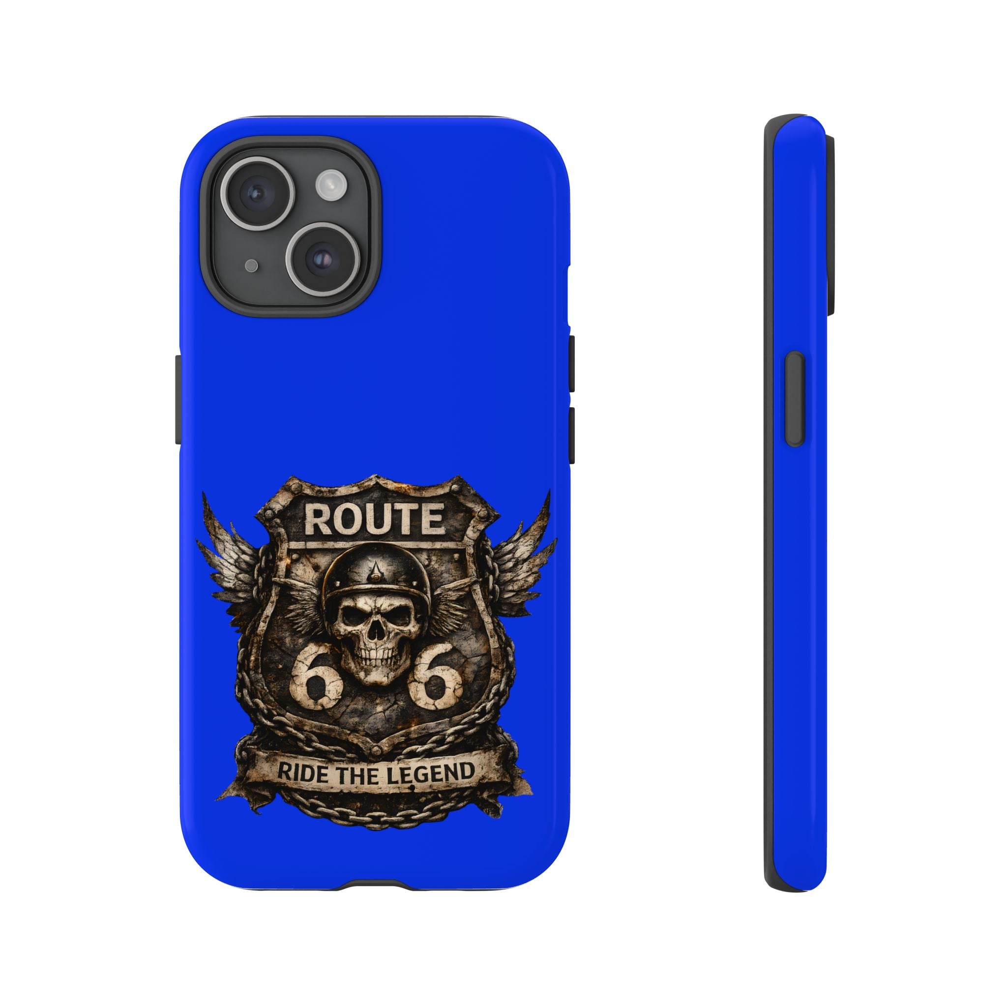 Route 66 Skull Helmet phone case | Motorcycle emblem, Ride the Legend