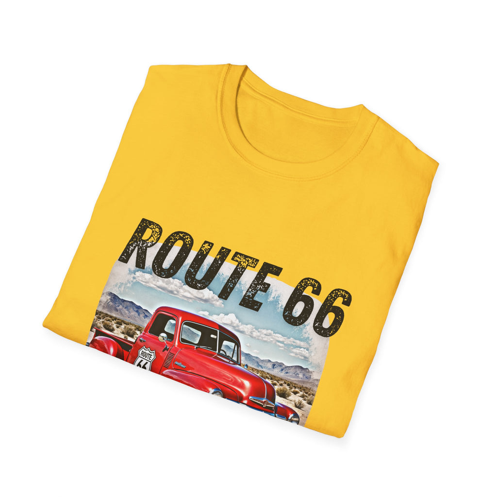 Route 66 Red Vintage Truck T-Shirt | Retro Highway Graphic