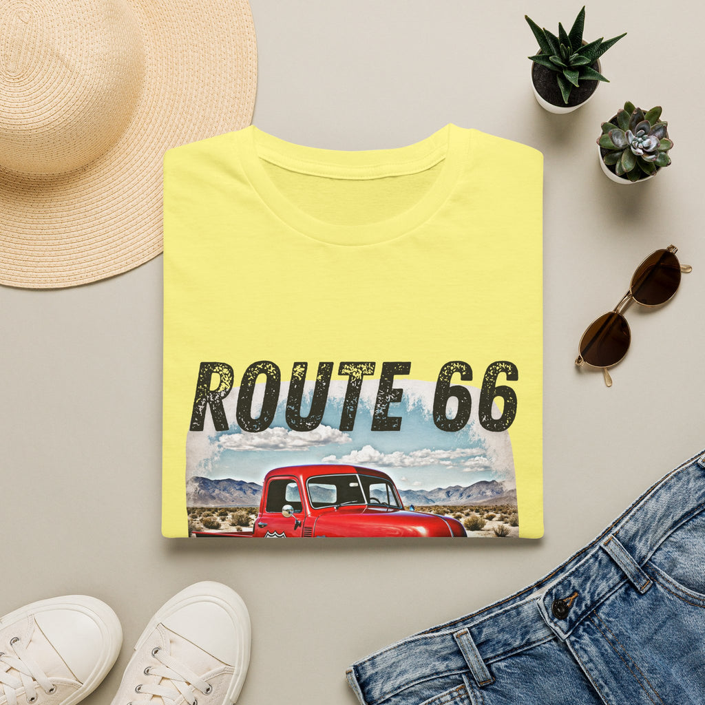 Route 66 Red Vintage Truck T-Shirt | Retro Highway Graphic