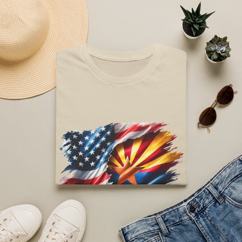 Arizona Flag with American Flag T-Shirt | Patriotic State Pride Tee