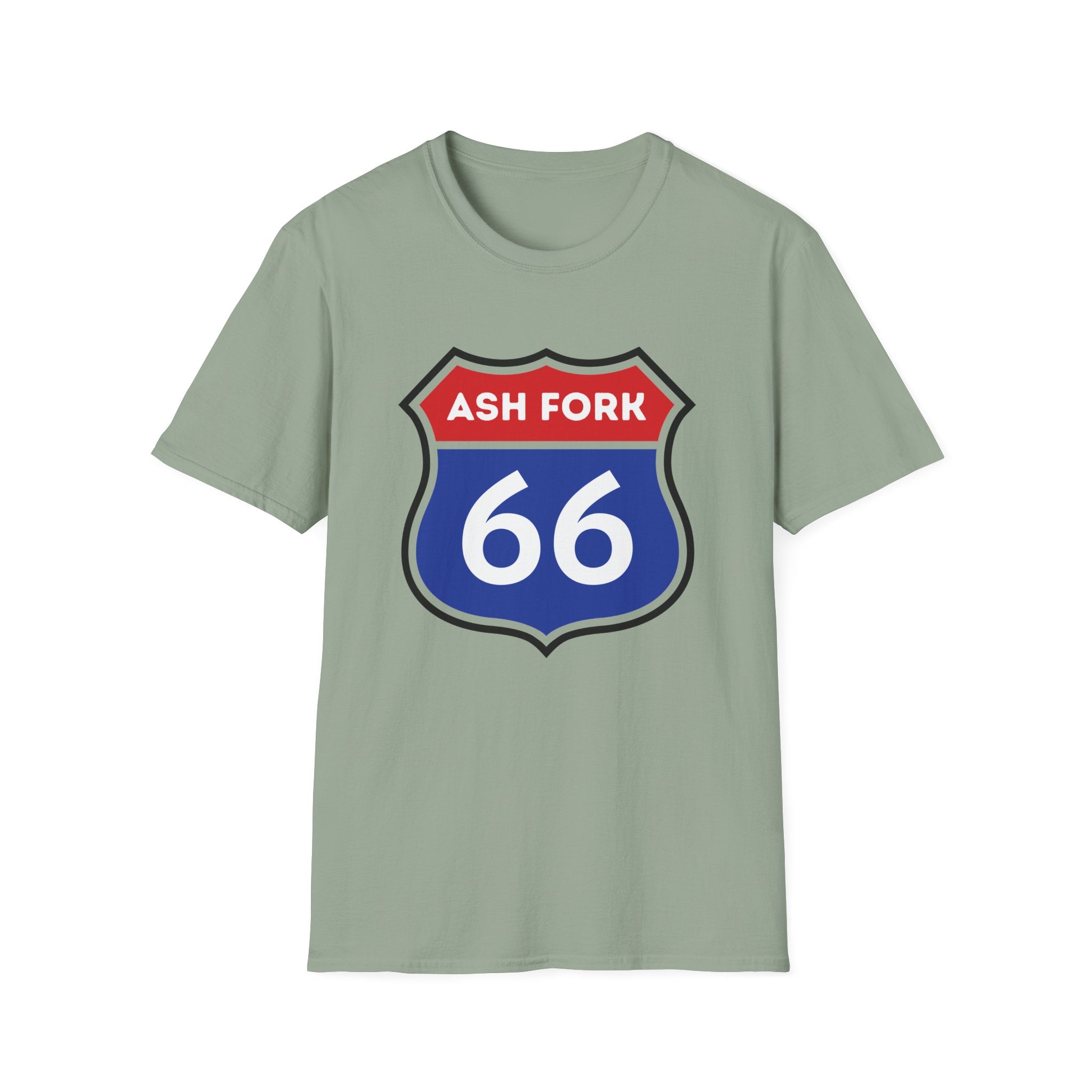 Ash Fork 66 Shield T-Shirt | Route 66 Arizona Road Sign Tee