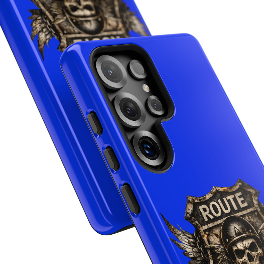 Route 66 Skull Helmet phone case | Motorcycle emblem, Ride the Legend