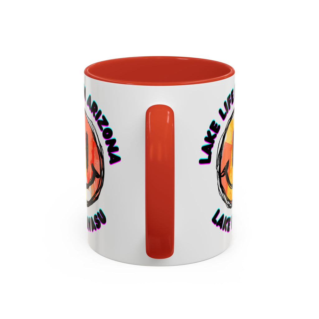Lake Life in Arizona Smiley Mug | Lake Havasu Accent Coffee Mug