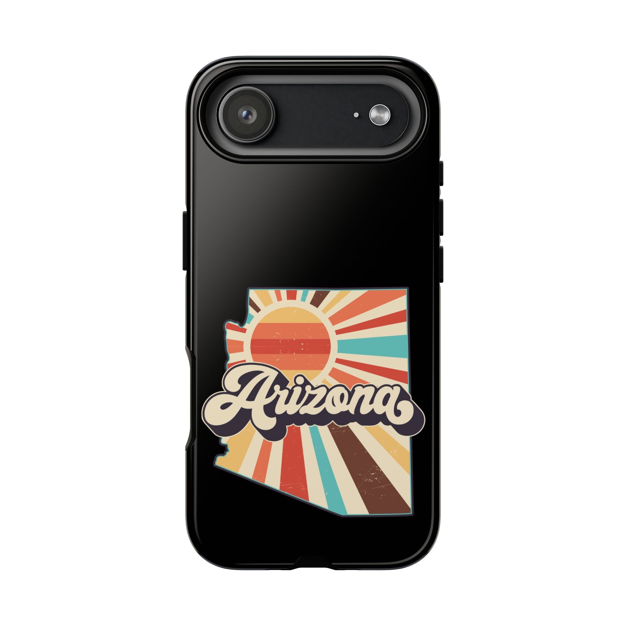 Arizona State Outline Retro Sunset Phone Case | AZ Tough Case