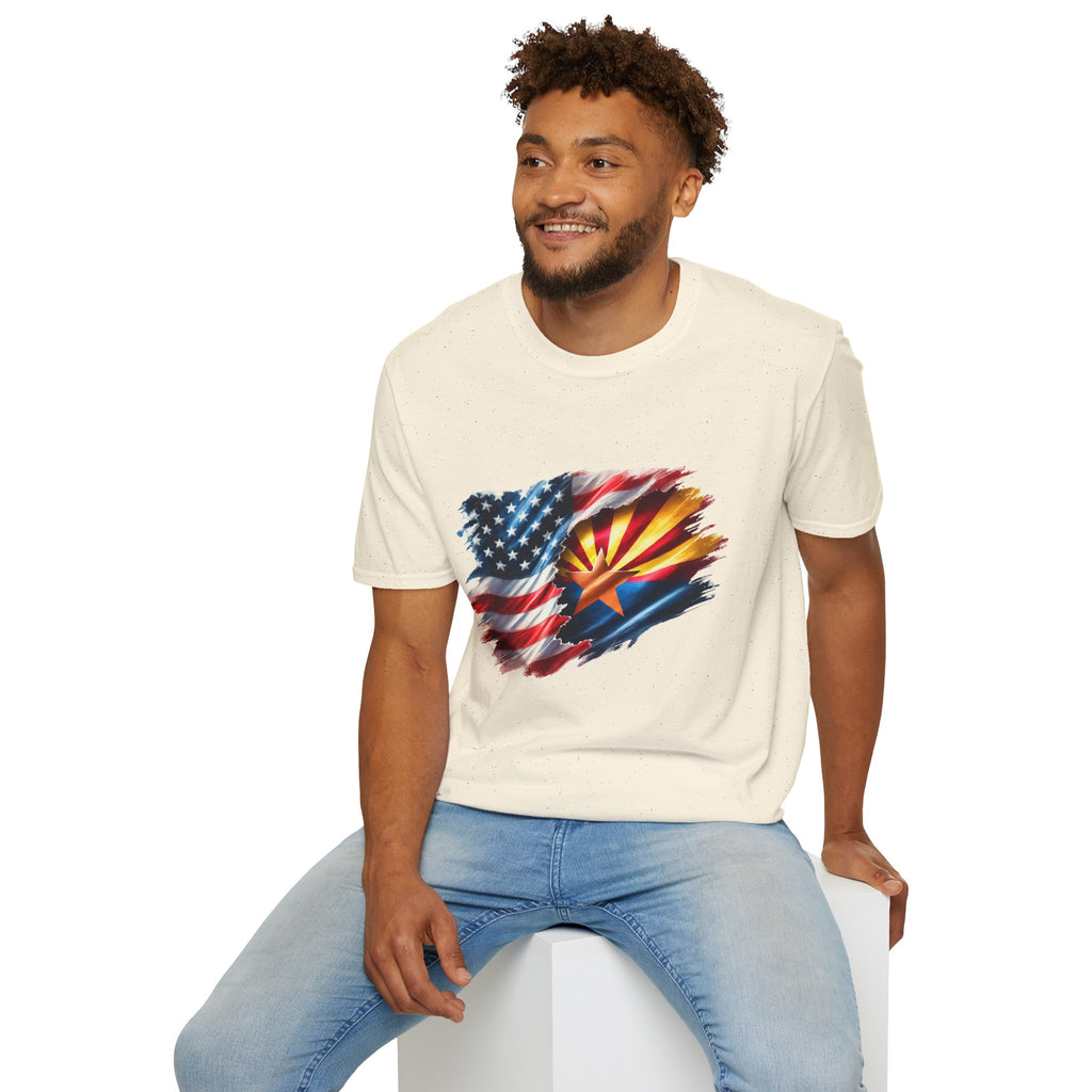 Arizona Flag with American Flag T-Shirt | Patriotic State Pride Tee