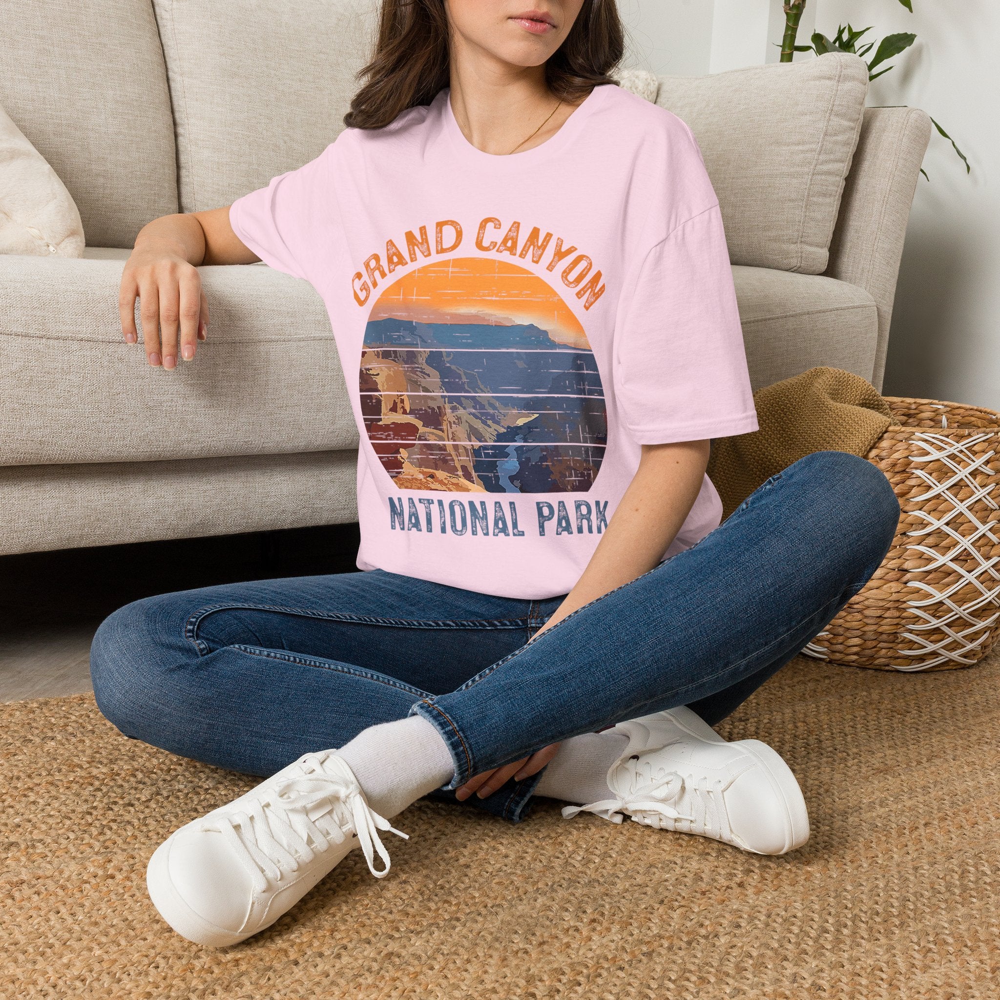 Grand Canyon National Park T-Shirt | Vintage Sunset Landscape
