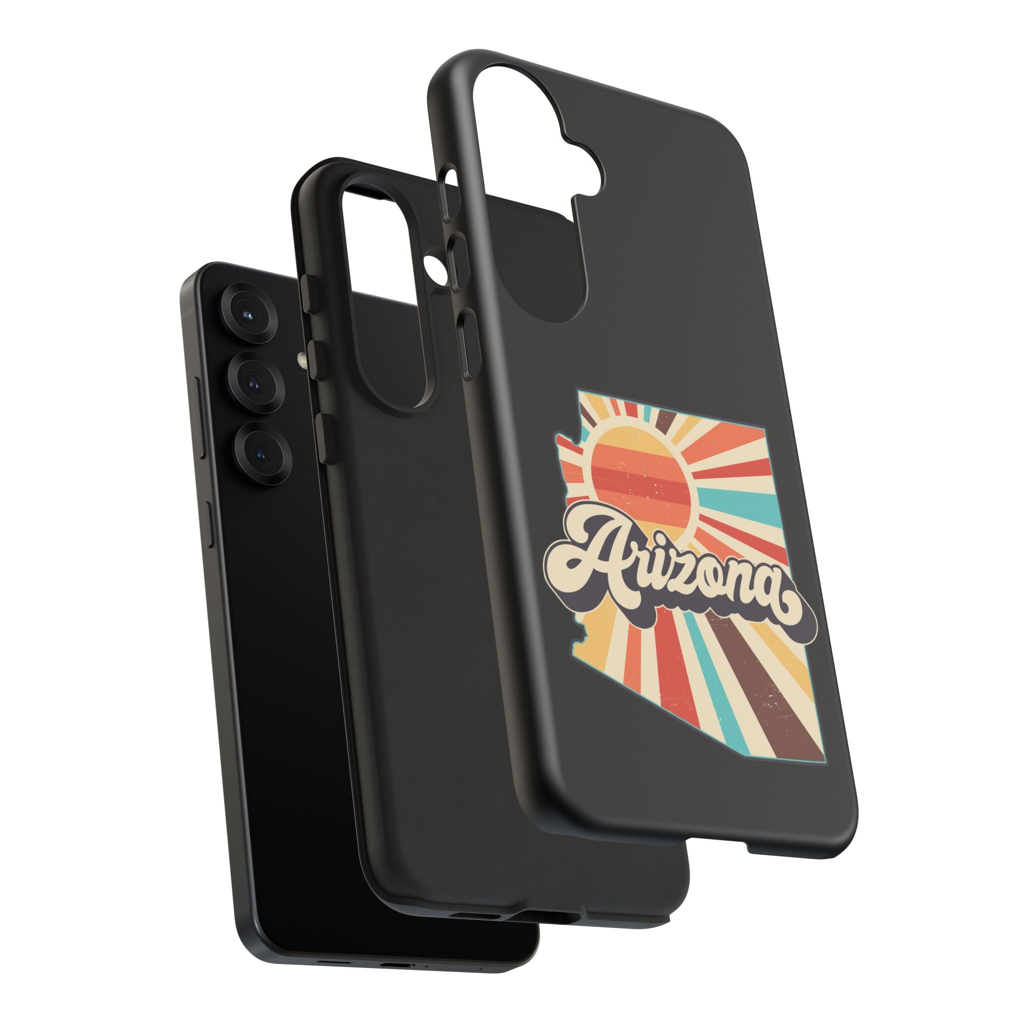 Arizona State Outline Retro Sunset Phone Case | AZ Tough Case