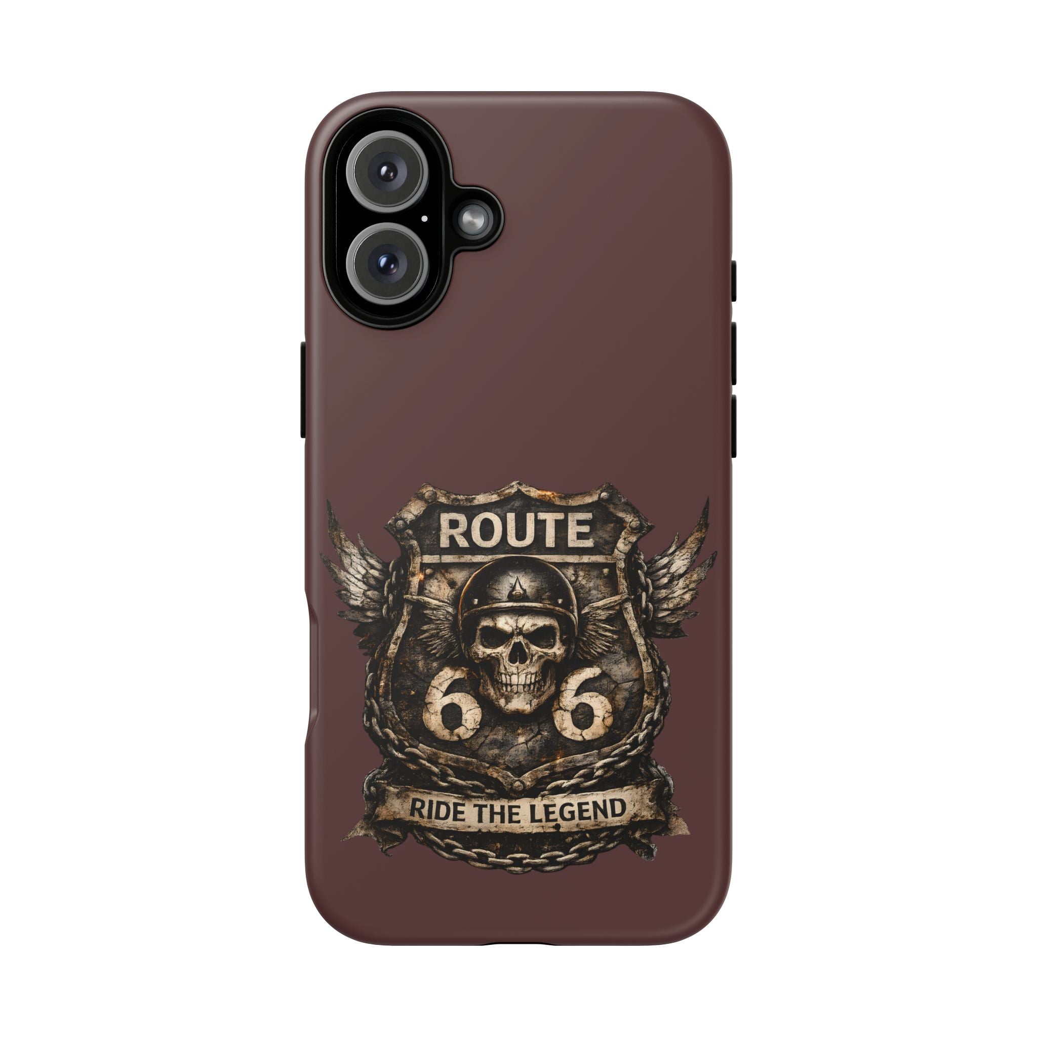 Route 66 Skull Helmet phone case | Motorcycle emblem, Ride the Legend