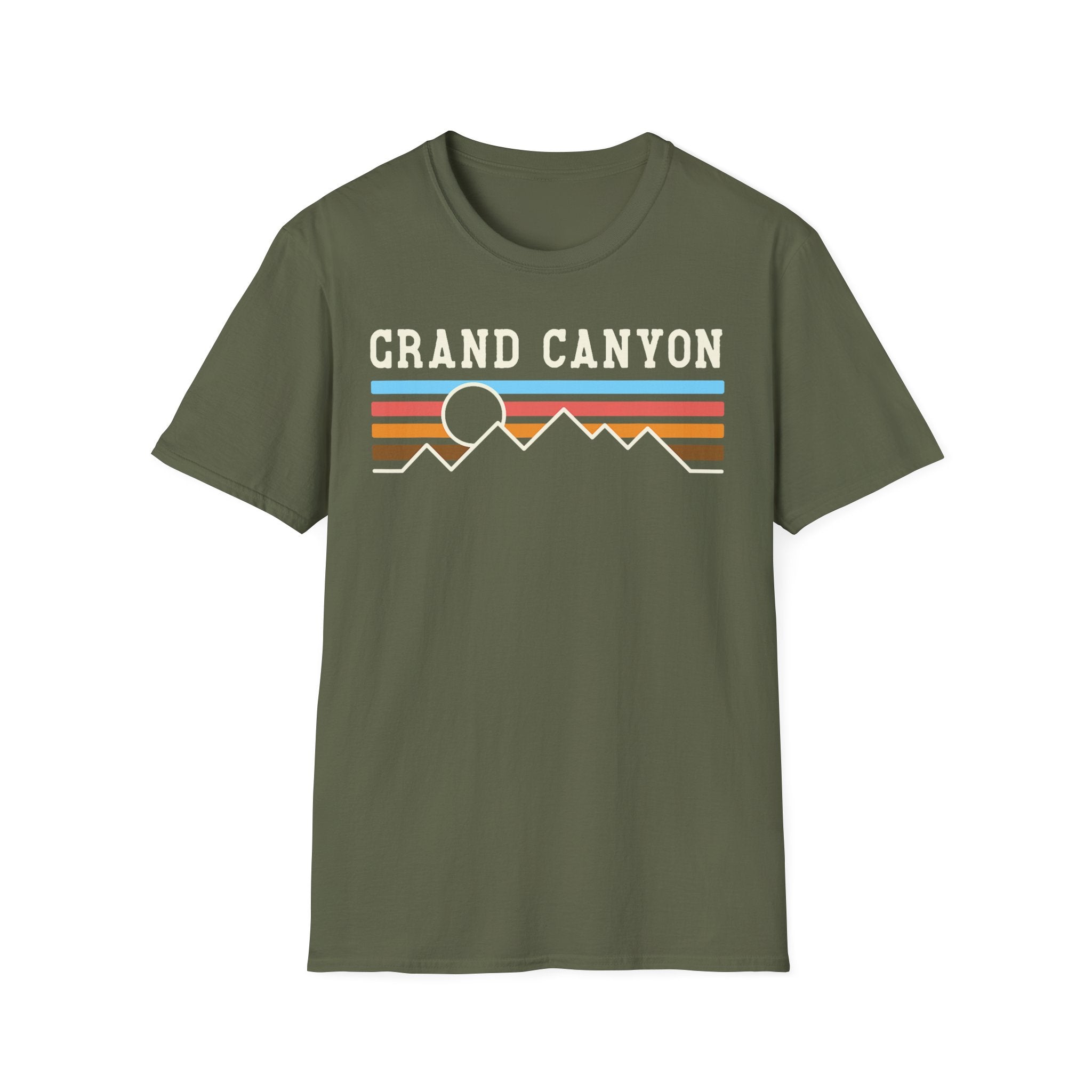 Grand Canyon Retro Sunset T-Shirt | Printed Front and Back National Park Landscape