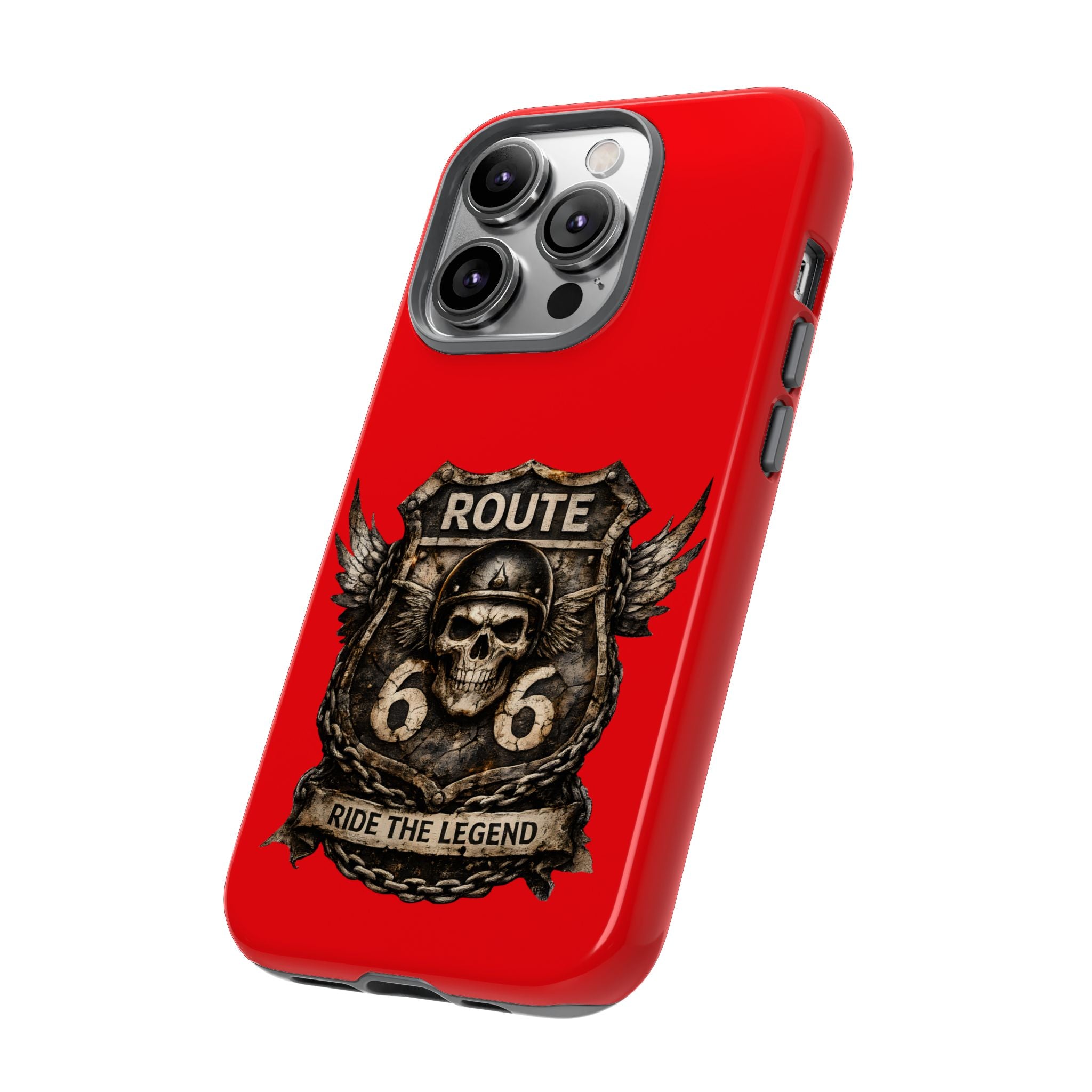 Route 66 Skull Helmet phone case | Motorcycle emblem, Ride the Legend