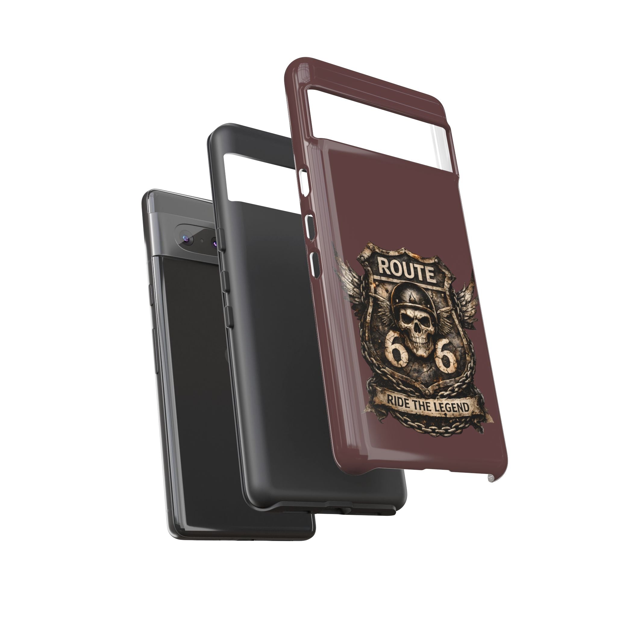 Route 66 Skull Helmet phone case | Motorcycle emblem, Ride the Legend