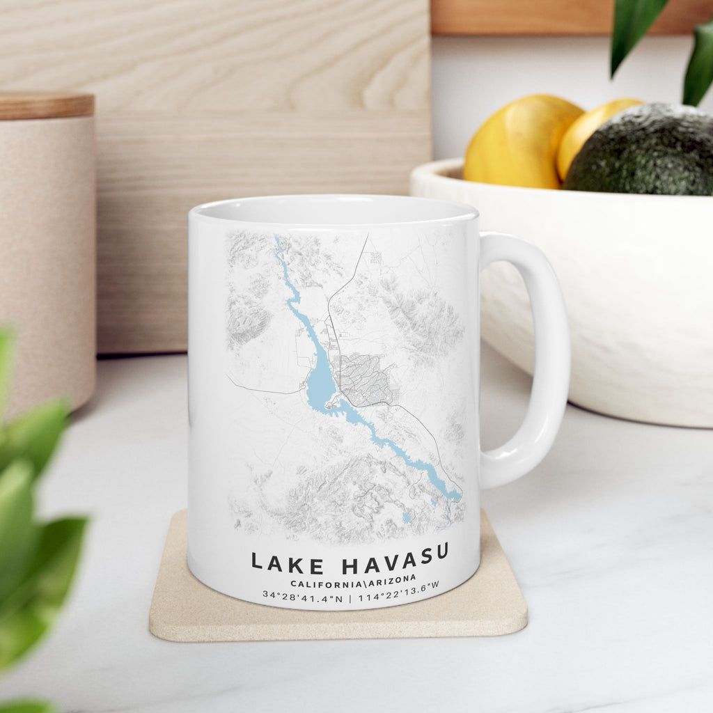 Lake Havasu Map Mug | Ceramic 11oz or 15oz, Lake Map Coffee Cup