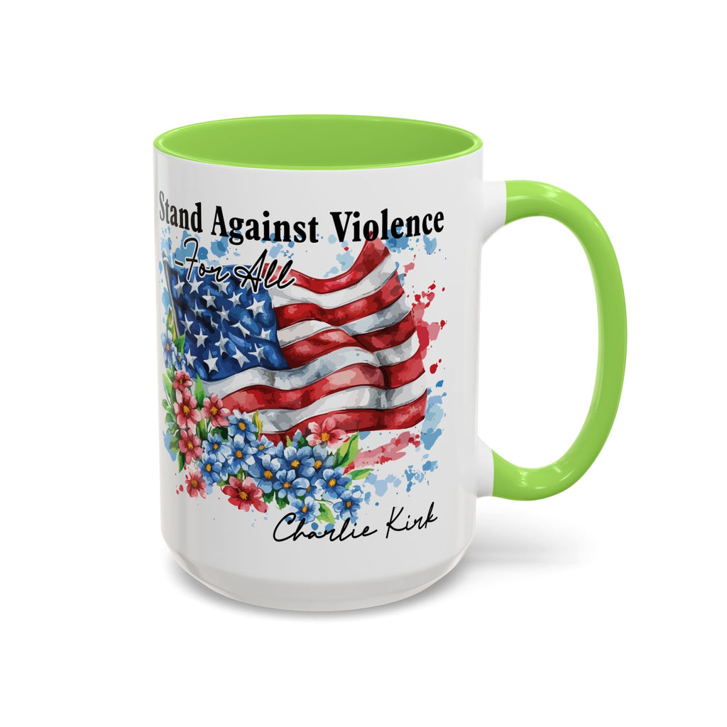 Charlie Kirk Patriotic Coffee Mugs for Inspiration, Stand Against Violence, Colorful Mugs, Gift for Activists, Tea Lovers, 4th of July