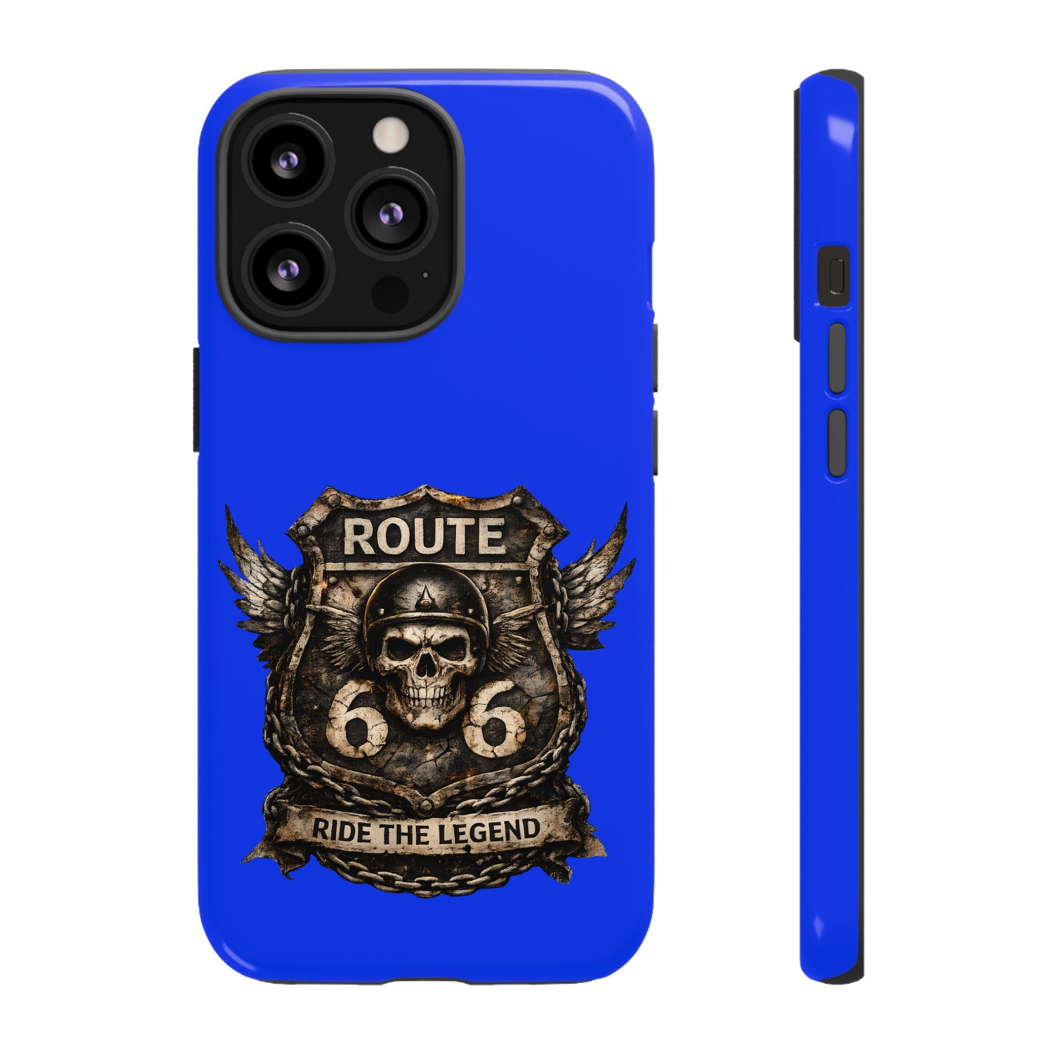 Route 66 Skull Helmet phone case | Motorcycle emblem, Ride the Legend