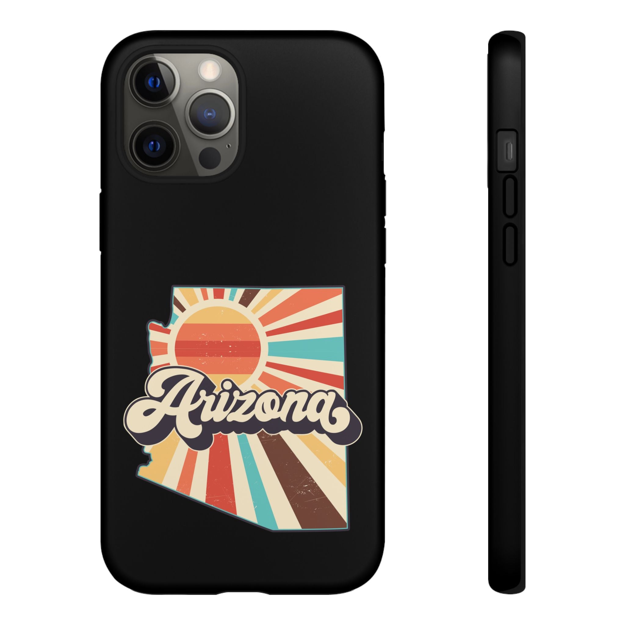Arizona State Outline Retro Sunset Phone Case | AZ Tough Case