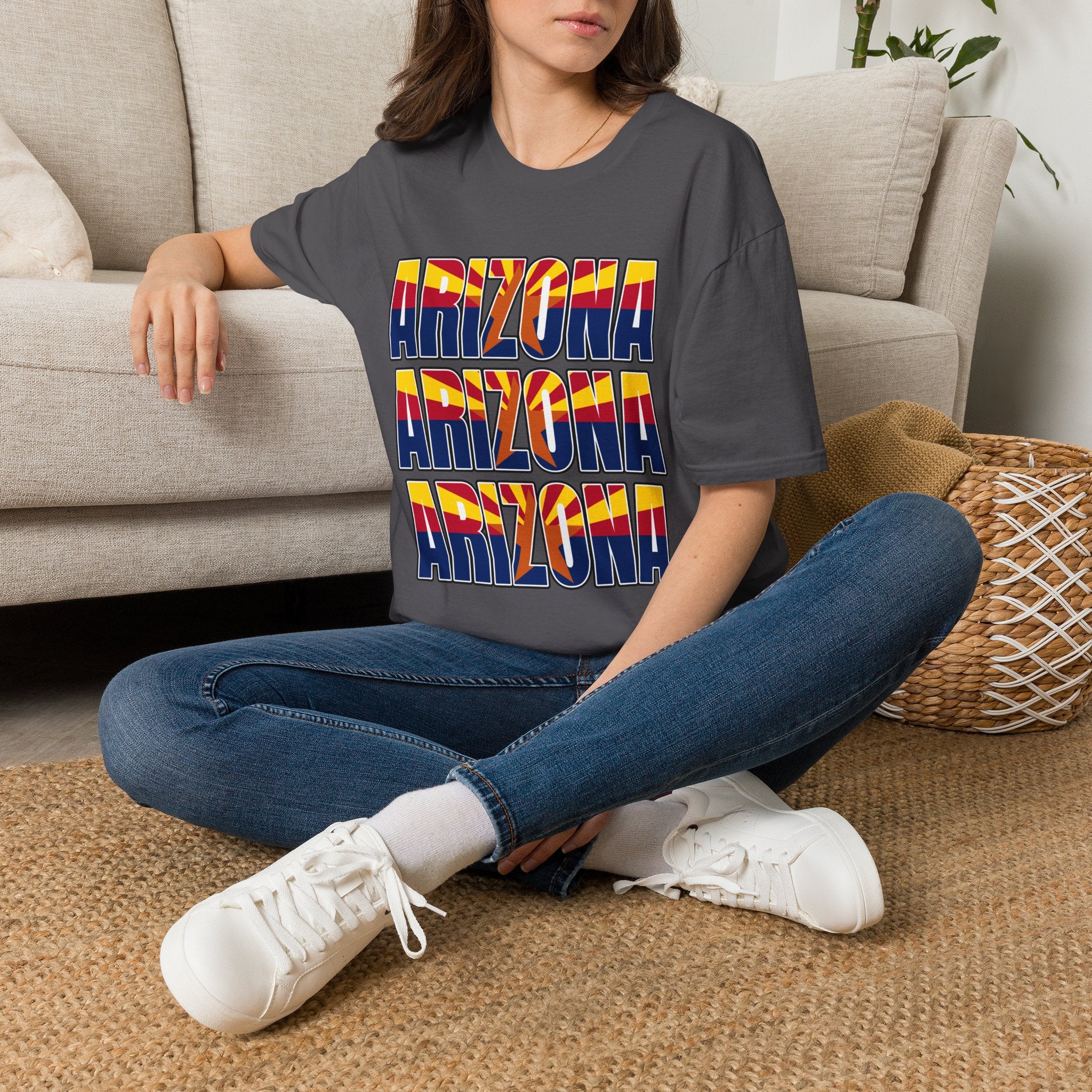 Arizona Retro Logo T‑Shirt — Vintage Sunset State Pride Tee