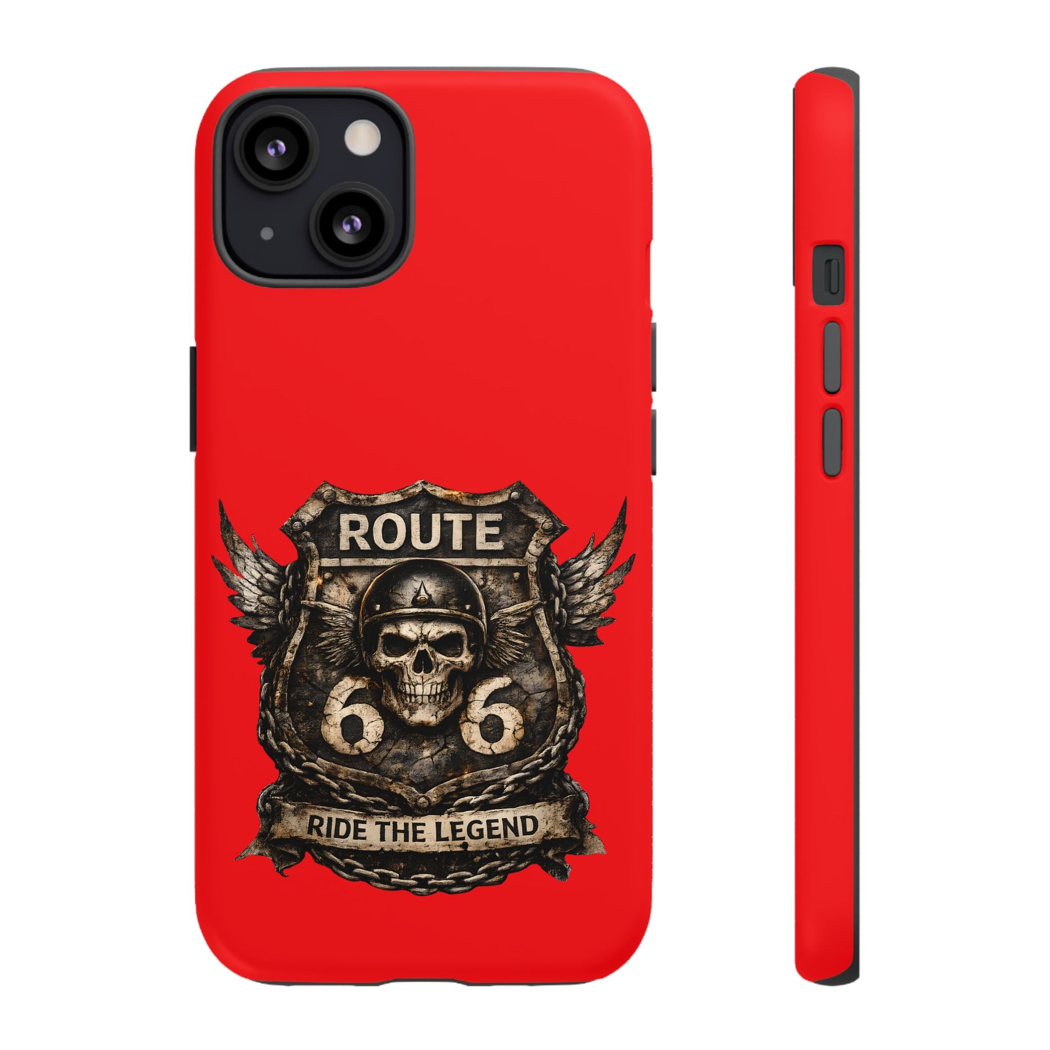 Route 66 Skull Helmet phone case | Motorcycle emblem, Ride the Legend