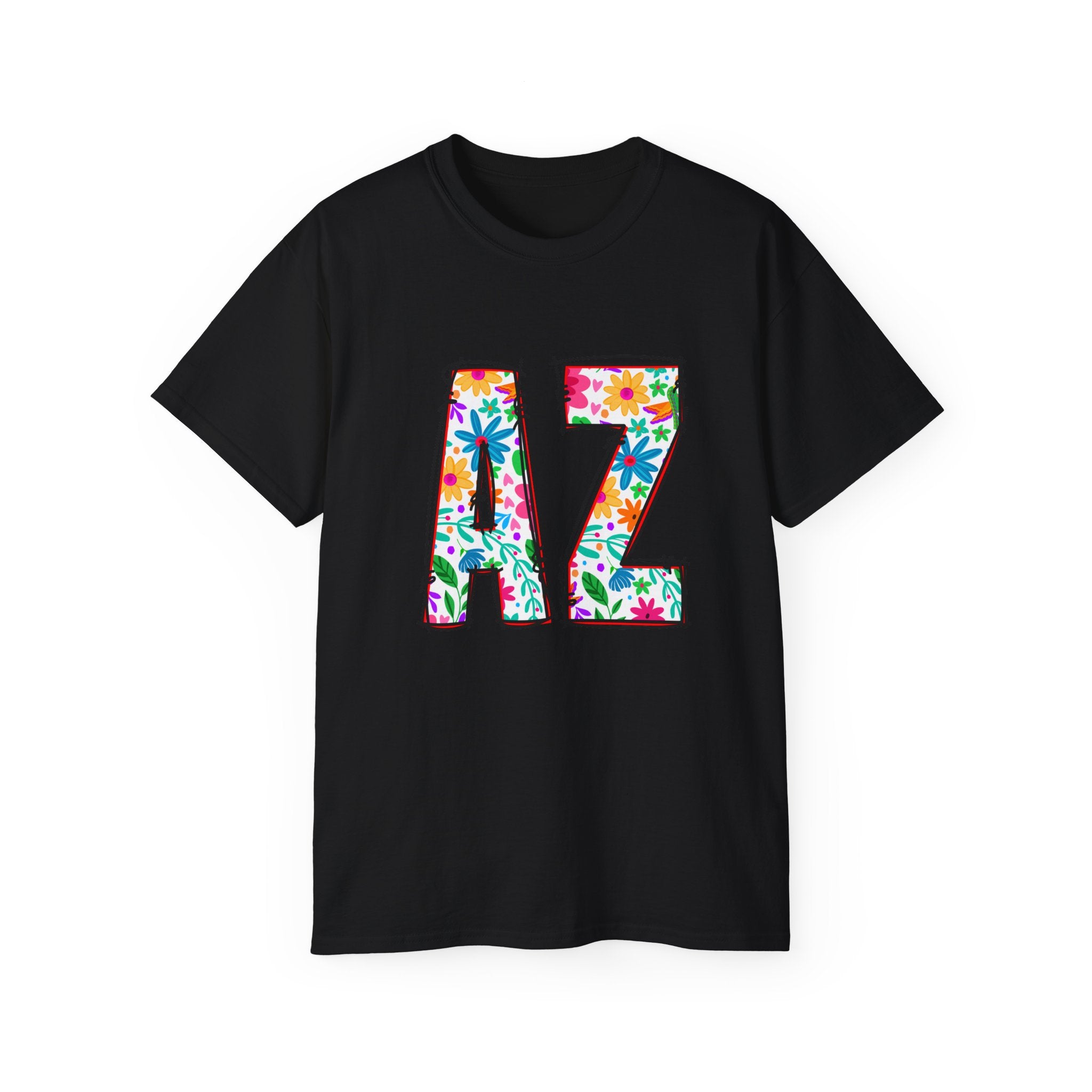 Floral AZ Tee - Mens and Womans Unisex Ultra Cotton Shirt, Perfect for AZ Pride, Summer Festivals, Casual Wear, Gifts for Him/Her