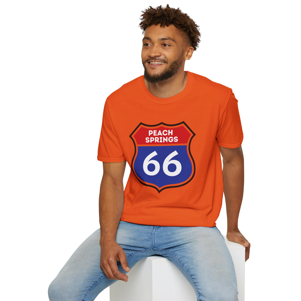 Peach Springs 66 Shield T-Shirt | Route 66 Road Sign Shirt