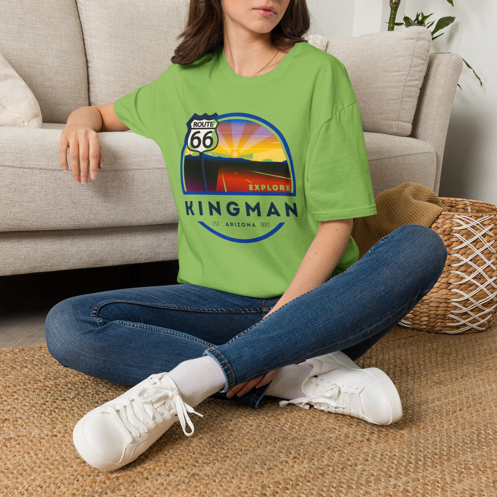 Route 66 Kingman Arizona T-Shirt — Vintage Sunset Explore Graphic Tee